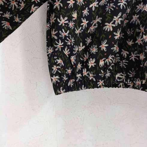 ザラ ZARA フラワーパターン クロップド ブラウス レディース import:S