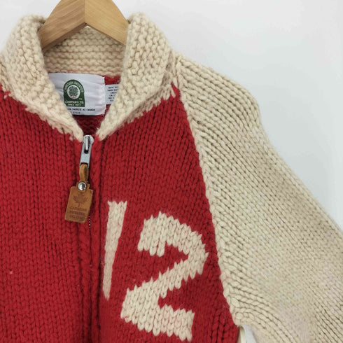 カナディアンセーター CANADIAN SWEATER カナダ製 HAND KNIT ウール100% 12 フルジップ カウチン ニット ジャケット メンズ