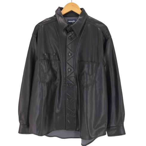 ラングラー Wrangler SHIRTS JACKET フェイクレザー メンズ JPN:M