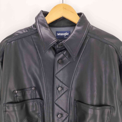 ラングラー Wrangler SHIRTS JACKET フェイクレザー メンズ JPN:M
