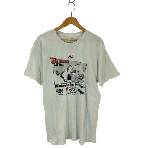 ヘインズ Hanes フロントプリント ペンギン Tシャツ メンズ import:L
