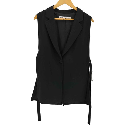 ザラ ZARA ロング ジレ ベスト レディース import:M