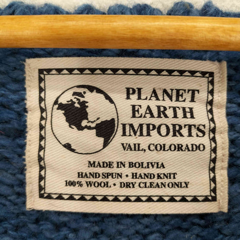PLANET EARTH IMPORTS 総柄ニットカーディガン メンズ