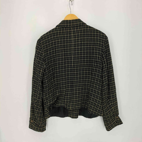 LUCIANO TEMPESTA MADE IN USA 格子チェックレーヨンシャツジャケット 両フラップポケット レディース 14