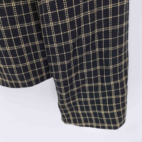 LUCIANO TEMPESTA MADE IN USA 格子チェックレーヨンシャツジャケット 両フラップポケット レディース 14