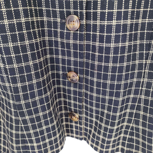 LUCIANO TEMPESTA MADE IN USA 格子チェックレーヨンシャツジャケット 両フラップポケット レディース 14