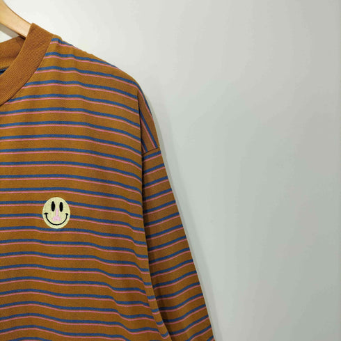 カルネボレンテ Carne Bollente LONGER DICKFACE TEE ボーダー ロングスリーブTシャツ レディース import:XL