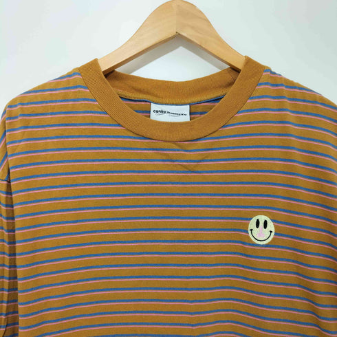 カルネボレンテ Carne Bollente LONGER DICKFACE TEE ボーダー ロングスリーブTシャツ レディース import:XL