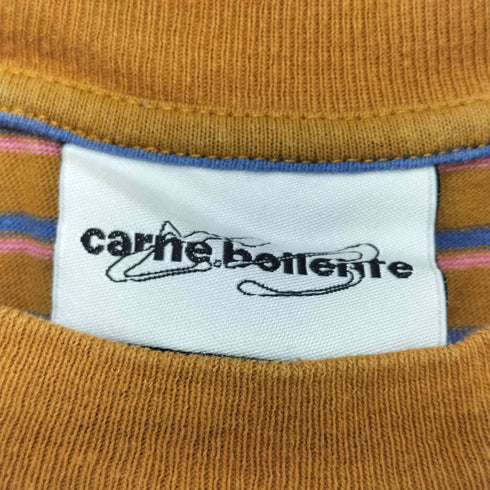カルネボレンテ Carne Bollente LONGER DICKFACE TEE ボーダー ロングスリーブTシャツ レディース import:XL