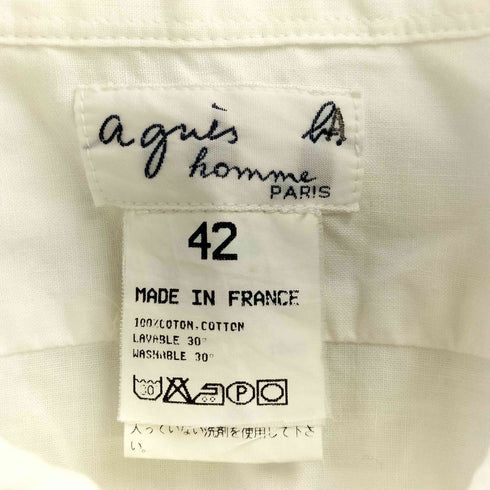 アニエスベーオム Agnes b.homme フランス製 ポケット長袖シャツ メンズ 42