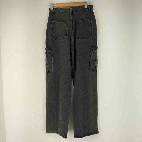 ブラックデニムカーゴパンツ レディース JPN:M