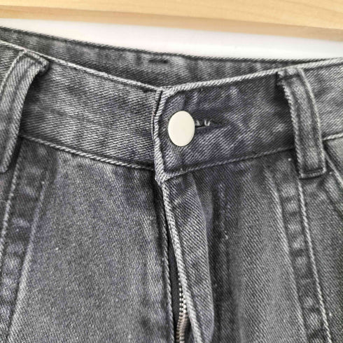 ブラックデニムカーゴパンツ レディース JPN:M