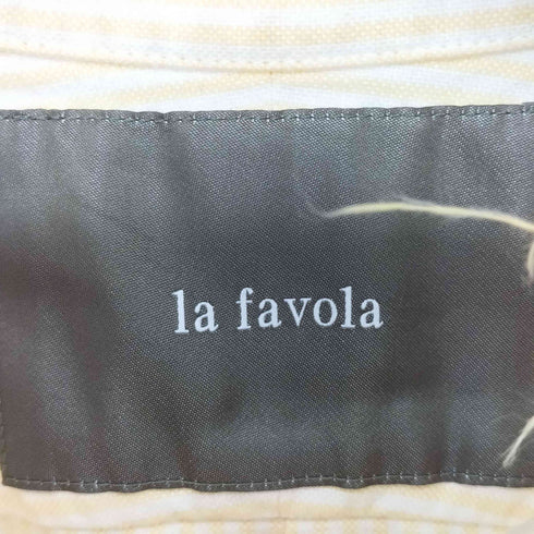 la favola コットンオックスストライプワイドカラーシャツ メンズ JPN:3