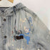 ビリオネアボーイズクラブ Billionaire Boys Club クラッシュ ペイント 加工 デニム モッズコート ジャケット メンズ JPN:L