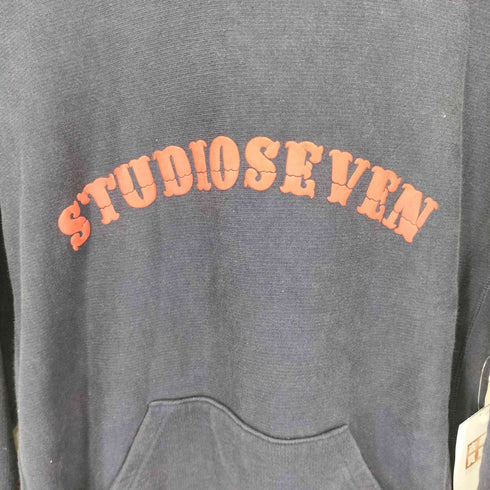 スタジオセブン STUDIO SEVEN 両面 フロッキープリント プルオーバーパーカー メンズ JPN:M