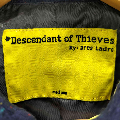 Descendant of thieves ウール混 マルチカラーデザインコート レディース M