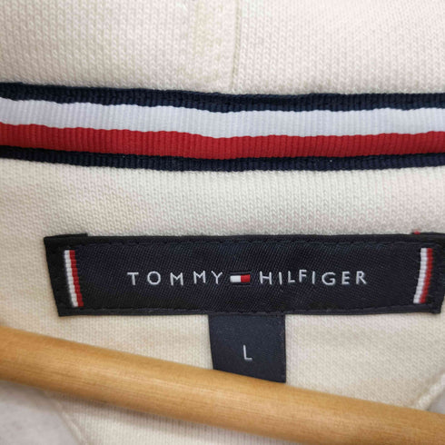 トミーヒルフィガー TOMMY HILFIGER 背面アーチロゴ刺繍 袖リブ ジップアップパーカー メンズ import:L