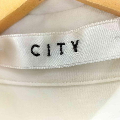 シティー CITY TOKYOBASE キュプラコットン 比翼 レギュラーカラーシャツ レディース JPN:1