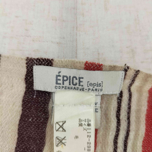 EPICE MADE IN INDIA ウールストライプマフラー レディース