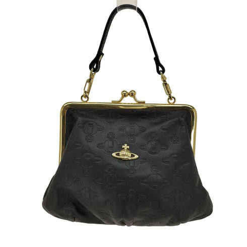 ヴィヴィアンウエストウッドアクセサリー Vivienne Westwood Accessories オーブ型押し がま口 ハンド バッグ レディース