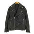 ザラ ZARA RELAXED FIT コーティング フェイクレザー ダブル ライダースジャケット メンズ import:M