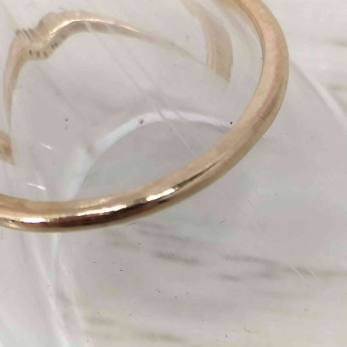アガット agete 10K 0.03ct デザインゴールドピンキーリング レディース 11号