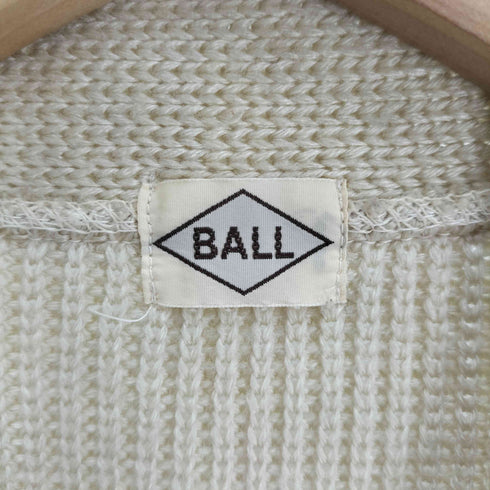 BALL B ワッペン アクリル ウール レタードカーディガン メンズ JPN:L