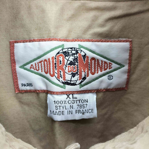 Autour Du Monde フランス製 コットン ミリタリー シャツ メンズ import:XL