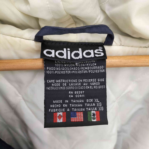 アディダス adidas 80-90s万国期タグ 裏地キルティングジップアップナイロンジャケット メンズ JPN:XL