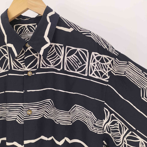 BAFFONE 総柄 レギュラーカラー L/S シャツ メンズ import:L