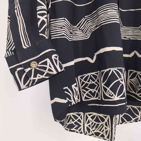BAFFONE 総柄 レギュラーカラー L/S シャツ メンズ import:L