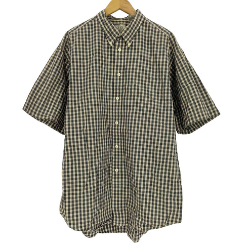 ギャップ Gap 90S OLD 白タグ チェック ボタンダウン S/S シャツ メンズ import:XL