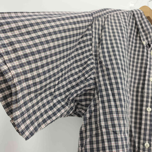ギャップ Gap 90S OLD 白タグ チェック ボタンダウン S/S シャツ メンズ import:XL