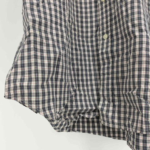 ギャップ Gap 90S OLD 白タグ チェック ボタンダウン S/S シャツ メンズ import:XL
