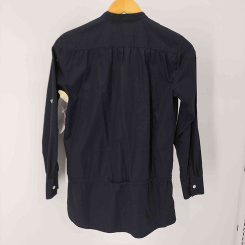 ヘッドポータープラス HEAD PORTER PLUS フロントプリーツノーカラー L/S シャツ レディース