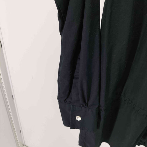 ヘッドポータープラス HEAD PORTER PLUS フロントプリーツノーカラー L/S シャツ レディース