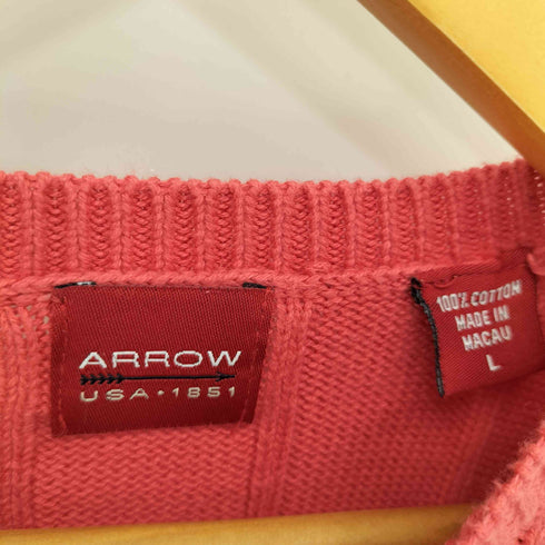 アロー ARROW コットンクルーネックニット メンズ import:L