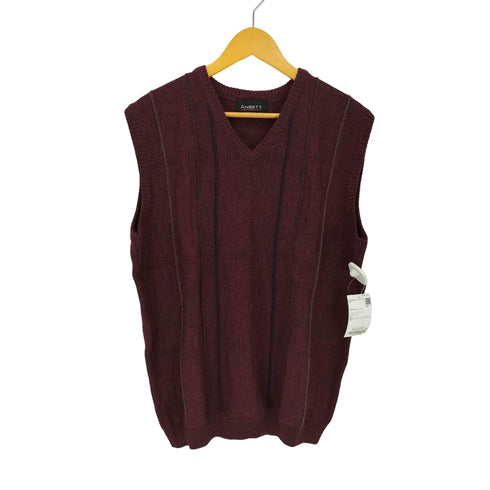 PURE WOOL 3Dニットベスト メンズ import:XL