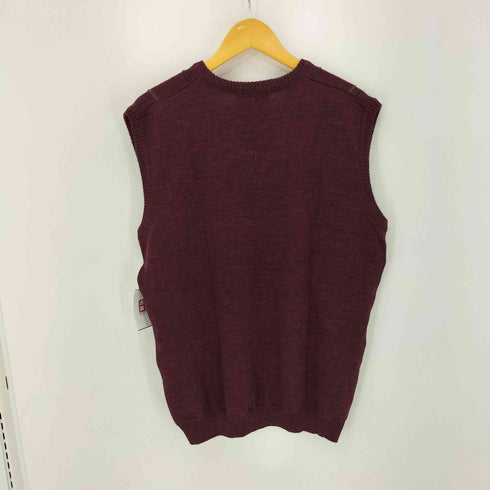 PURE WOOL 3Dニットベスト メンズ import:XL