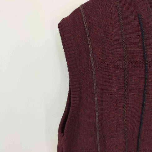 PURE WOOL 3Dニットベスト メンズ import:XL