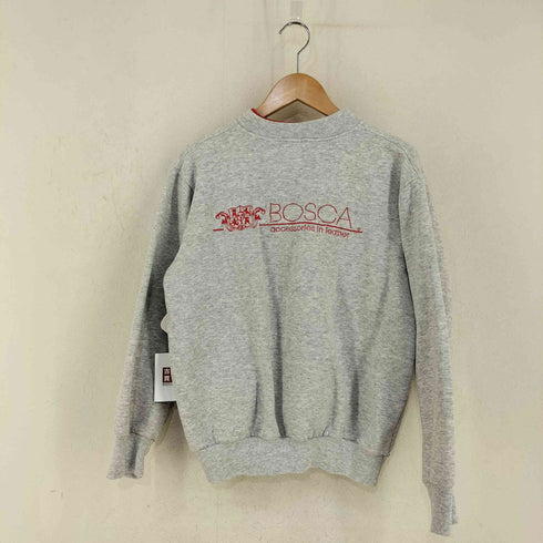 両面刺繍 レイヤードカラー ハーフボタン霜降りスウェット BOSCA メンズ