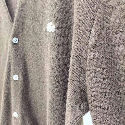 アイゾッドラコステ IZOD LACOSTE 70S 赤糸巻きタグ ワンポイント刺繍 アクリル カーディガン メンズ import:L