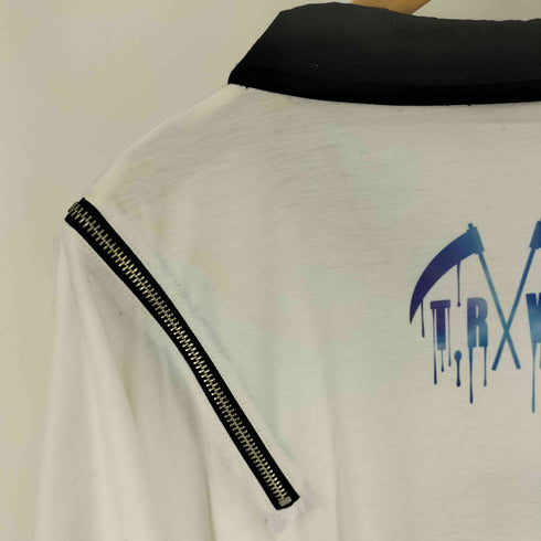 トラヴァストウキョウ TRAVAS TOKYO クマ プリント ショルダージップ ビック シルエット Tシャツ レディース FREE