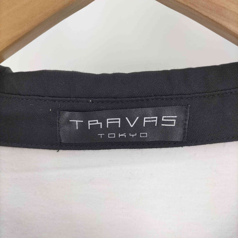 トラヴァストウキョウ TRAVAS TOKYO クマ プリント ショルダージップ ビック シルエット Tシャツ レディース FREE