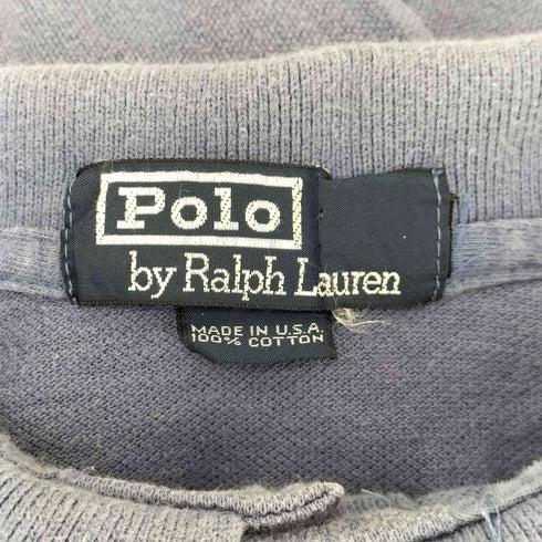 ポロバイラルフローレン Polo by RALPH LAUREN 90S USA製 ポニー刺繍 長袖ポロシャツ メンズ