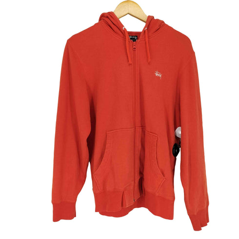 ステューシー Stussy ストックロゴ刺繍ジップアップパーカー メンズ JPN:M