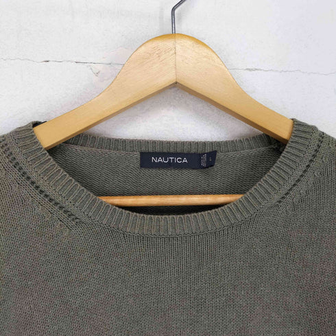 ノーティカ NAUTICA ロゴ刺繍クルーネックニット メンズ JPN:L