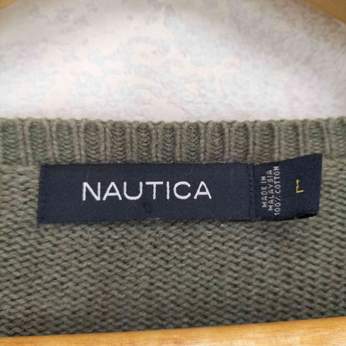 ノーティカ NAUTICA ロゴ刺繍クルーネックニット メンズ JPN:L