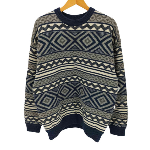 ビームス BEAMS 22AW 5G ジャガード イージー クルーネック ニット メンズ JPN:L