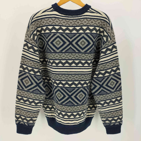 ビームス BEAMS 22AW 5G ジャガード イージー クルーネック ニット メンズ JPN:L
